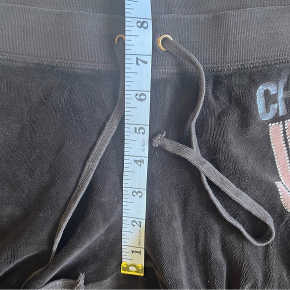 JUICY COUTURE Brown Velour Wide Leg Pants with Bling | Made in USA | Size M EUC - Picture 11 of 15
